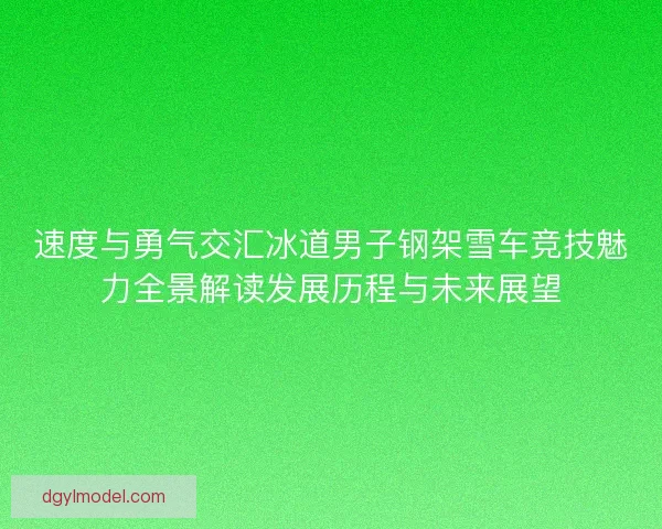 速度与勇气交汇冰道男子钢架雪车竞技魅力全景解读发展历程与未来展望